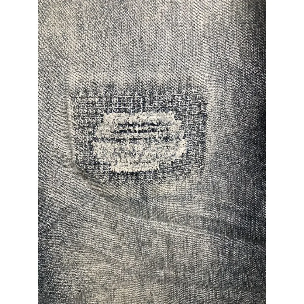 Women’s Jeans Size 24 Distressed Stretch Patches And Roses - Picture 6 of 10